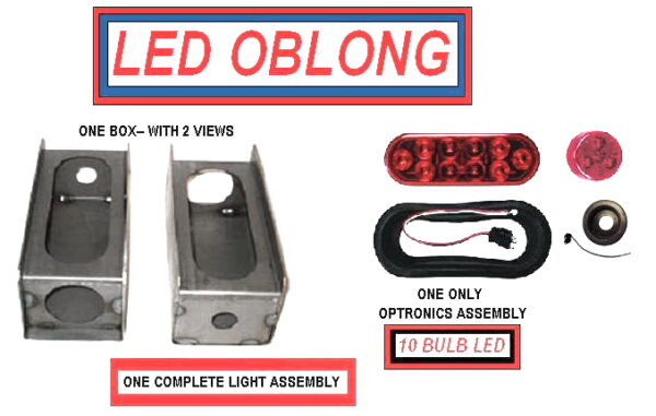 LED New Style Oblong Lite Box -- Universal, Left Hand or Right Hand KIT